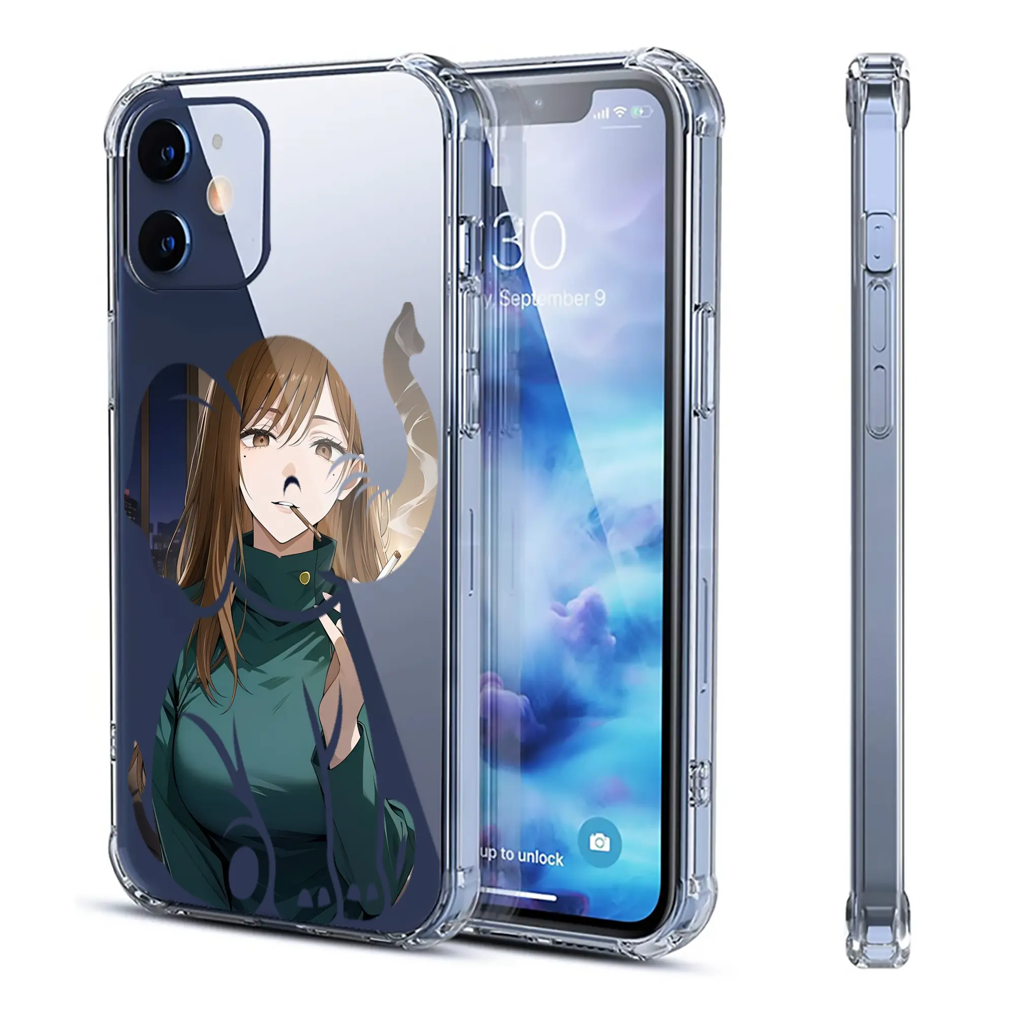 呪術廻戦 グッズ,家入 硝子 - IPhone 12シリーズ対応 ・ 透明スマホケース ・ クリアソフトケース ・ TPU素材 ・ 耐衝撃 ・ 高密着 ・ 防汚 防指紋 ・ 簡単着脱